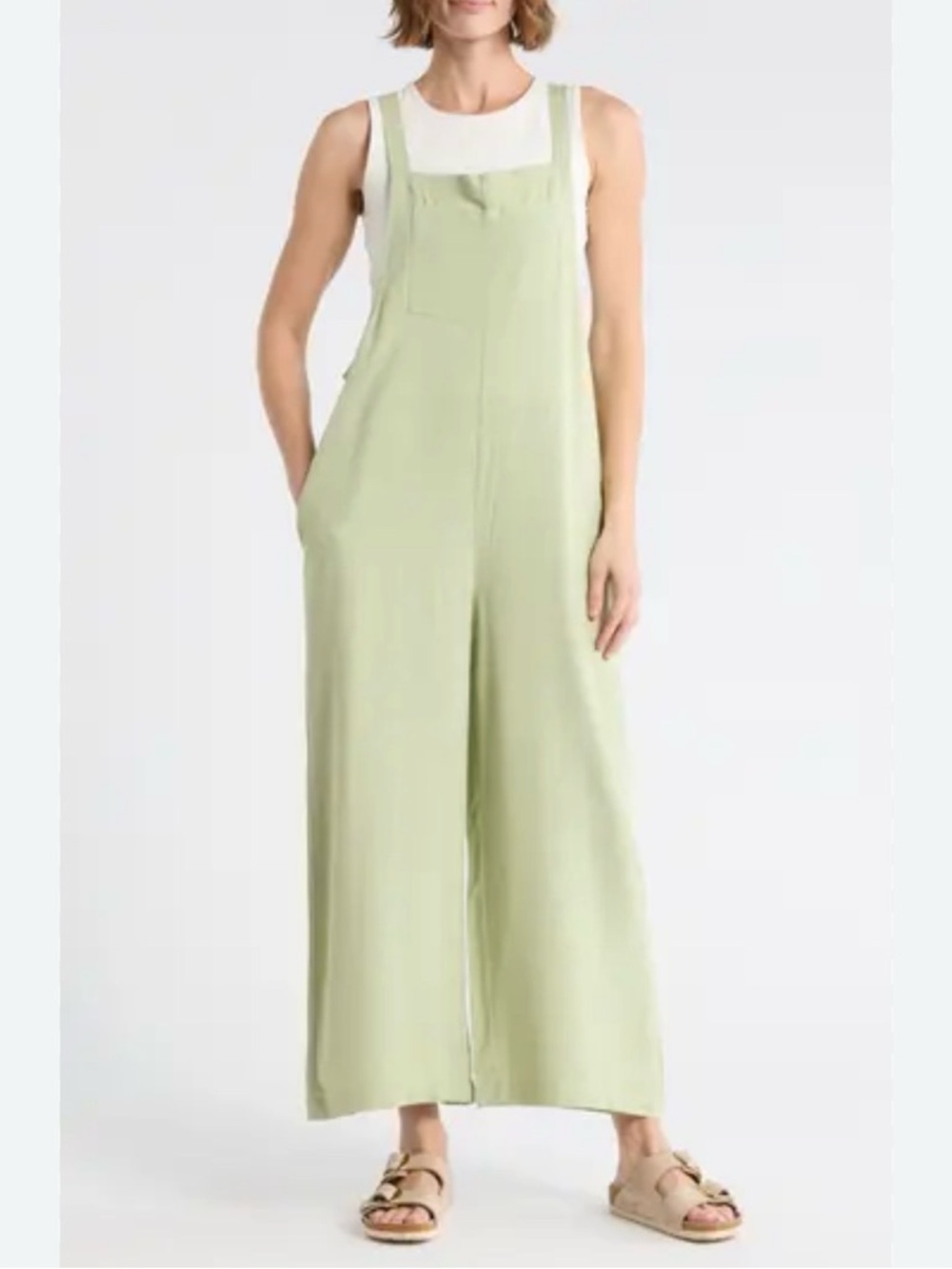 Billabong Pipeline Jumpsuit in Pistachio colorLight Wide-Leg NWOT Size Small